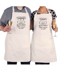 Grandpa Grandma Custom Name Kitchen When Memories Are Made Presonalised Enduring Love Printed Unisex Adult Apron